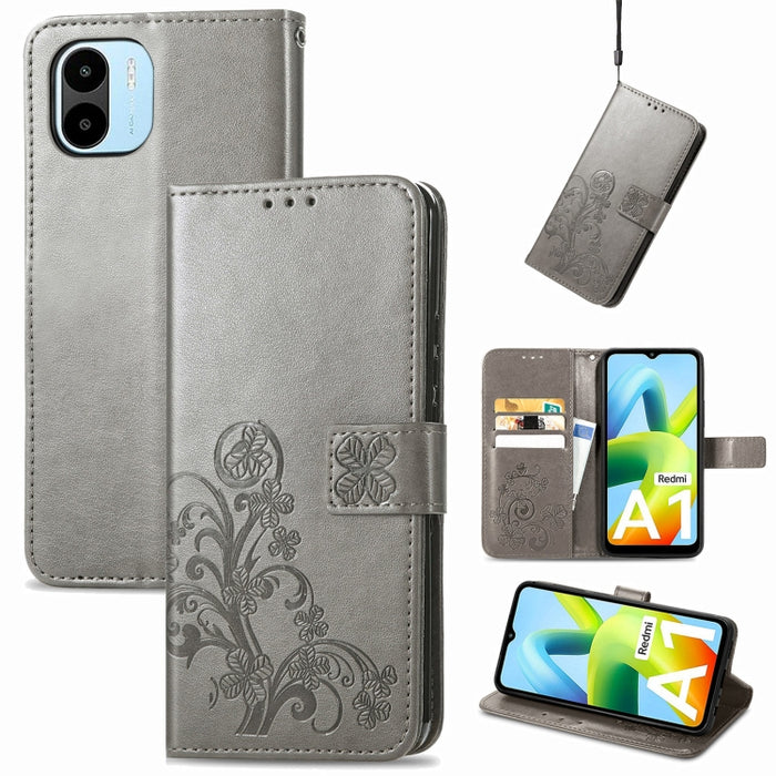 Estuche para teléfono de cuero con hebilla en relieve con cierre de cuatro hojas, For Samsung Galaxy S23 5G, For Samsung Galaxy S23+ 5G, For Samsung Galaxy S23 Ultra 5G, For Sony Xperia 5 IV, For Xiaomi Redmi A1, For Xiaomi Redmi Note 11T              ...