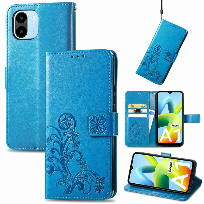 Estuche para teléfono de cuero con hebilla en relieve con cierre de cuatro hojas, For Samsung Galaxy S23 5G, For Samsung Galaxy S23+ 5G, For Samsung Galaxy S23 Ultra 5G, For Sony Xperia 5 IV, For Xiaomi Redmi A1, For Xiaomi Redmi Note 11T              ...