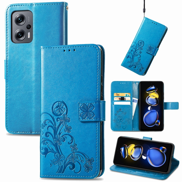 Estuche para teléfono de cuero con hebilla en relieve con cierre de cuatro hojas, For Samsung Galaxy S23 5G, For Samsung Galaxy S23+ 5G, For Samsung Galaxy S23 Ultra 5G, For Sony Xperia 5 IV, For Xiaomi Redmi A1, For Xiaomi Redmi Note 11T              ...