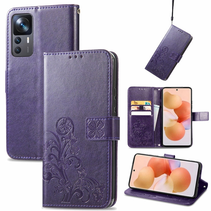 Estuche para teléfono de cuero con hebilla en relieve con cierre de cuatro hojas, For Samsung Galaxy S23 5G, For Samsung Galaxy S23+ 5G, For Samsung Galaxy S23 Ultra 5G, For Sony Xperia 5 IV, For Xiaomi Redmi A1, For Xiaomi Redmi Note 11T              ...
