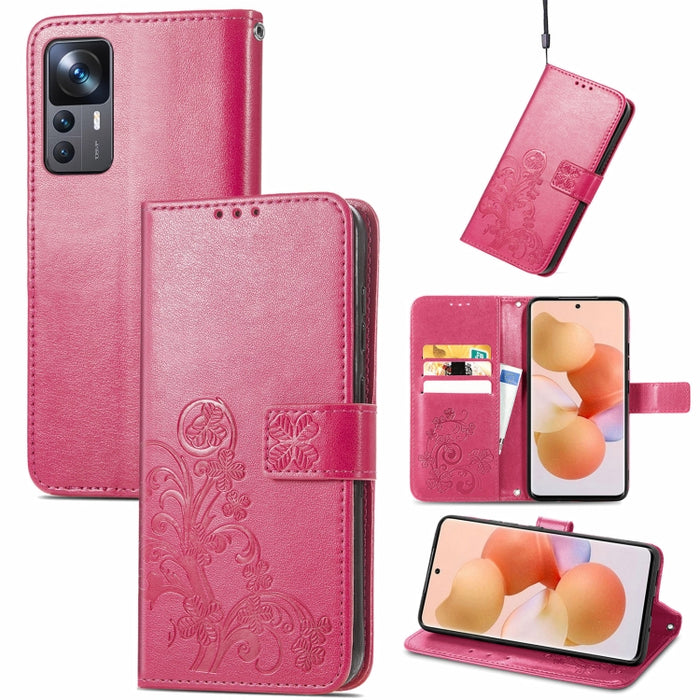 Estuche para teléfono de cuero con hebilla en relieve con cierre de cuatro hojas, For Samsung Galaxy S23 5G, For Samsung Galaxy S23+ 5G, For Samsung Galaxy S23 Ultra 5G, For Sony Xperia 5 IV, For Xiaomi Redmi A1, For Xiaomi Redmi Note 11T              ...