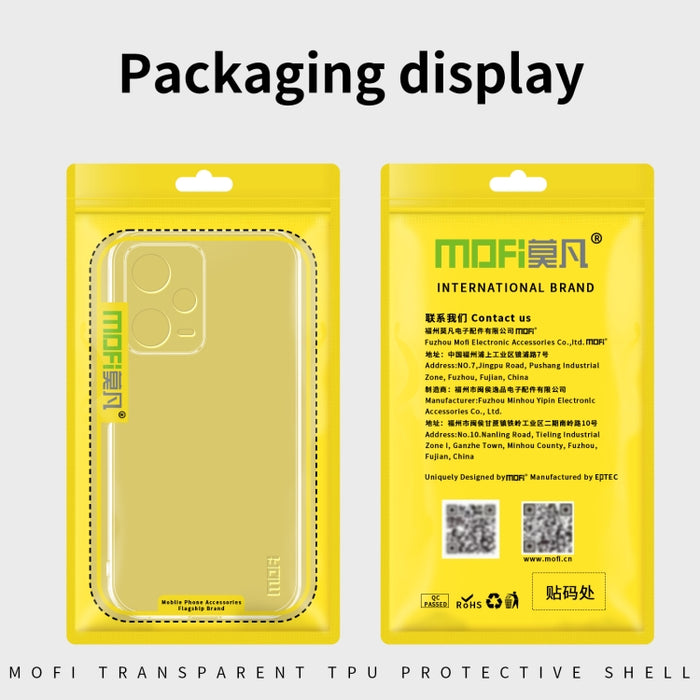 Funda de teléfono de TPU ultrafina de la serie Ming de MOFI, For XiaomiRedmi Note 12 Pro 5G China, For Xiaomi Redmi Note 12 Pro+ China, For Xiaomi Redmi A1+