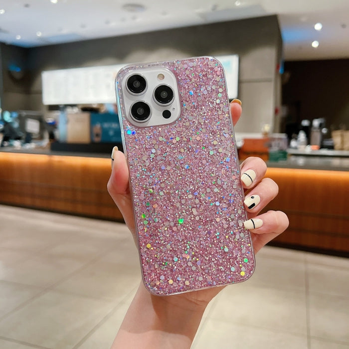 Estuche para teléfono TPU con epoxi y lentejuelas brillantes, For iPhone 11 Pro, For iPhone 11