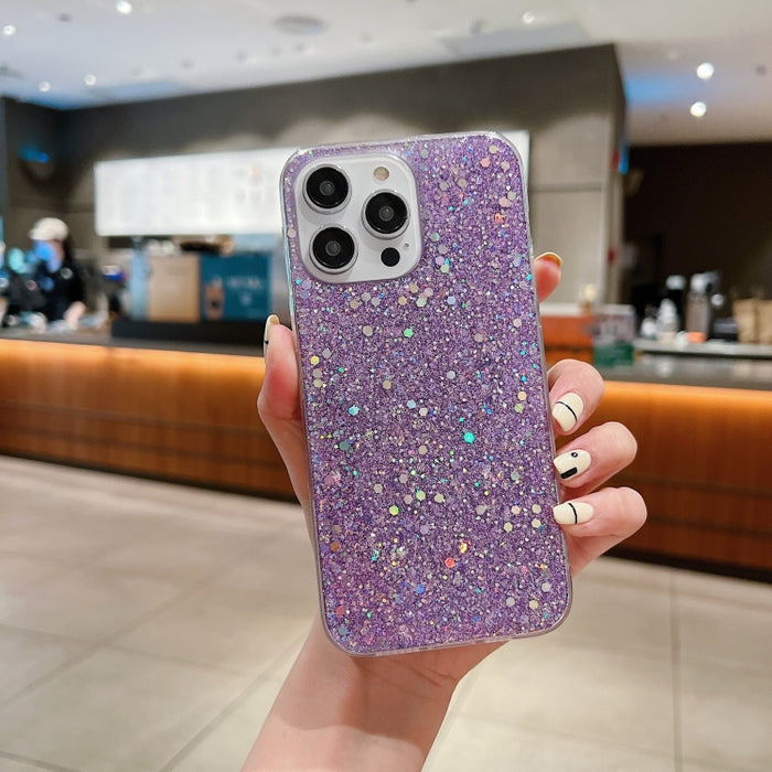Estuche para teléfono TPU con epoxi y lentejuelas brillantes, For iPhone 11 Pro, For iPhone 11