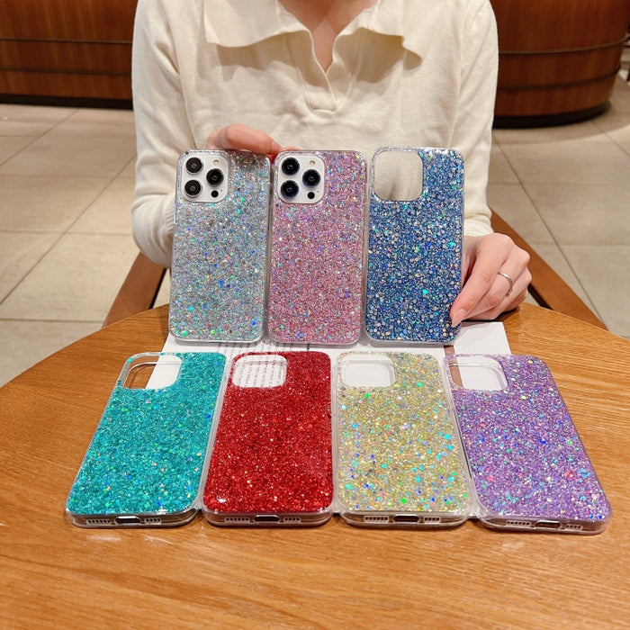 Estuche para teléfono TPU con epoxi y lentejuelas brillantes, For iPhone 11 Pro, For iPhone 11