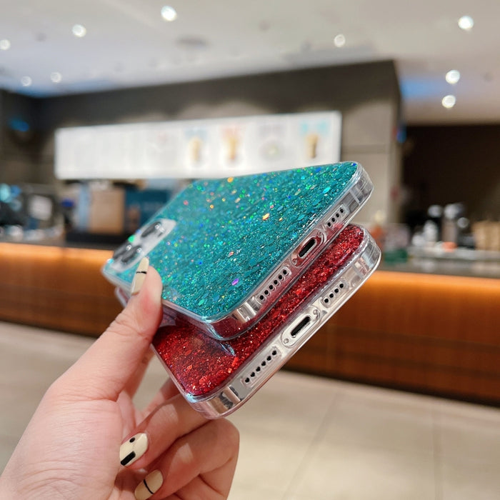 Estuche para teléfono TPU con epoxi y lentejuelas brillantes, For iPhone 11 Pro, For iPhone 11
