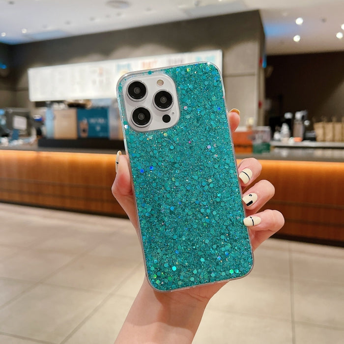 Estuche para teléfono TPU con epoxi y lentejuelas brillantes, For iPhone 11 Pro, For iPhone 11