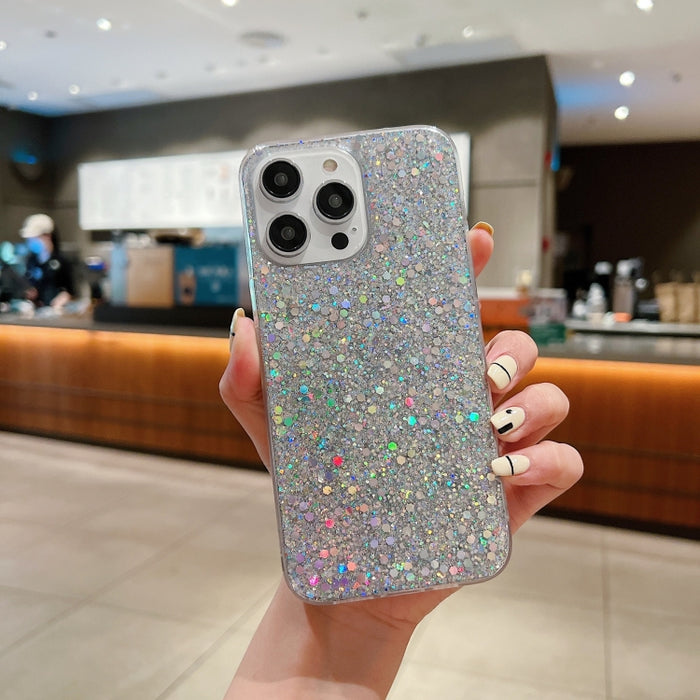 Estuche para teléfono TPU con epoxi y lentejuelas brillantes, For iPhone 11 Pro, For iPhone 11