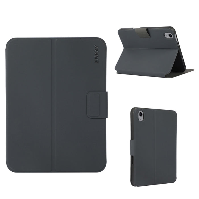 Para iPad 10th Gen 10.9 2022 ENKAY TPU contraportada Smart Leather Tablet Case con ranura para bolígrafo y soporte