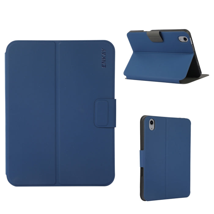 Para iPad 10th Gen 10.9 2022 ENKAY TPU contraportada Smart Leather Tablet Case con ranura para bolígrafo y soporte