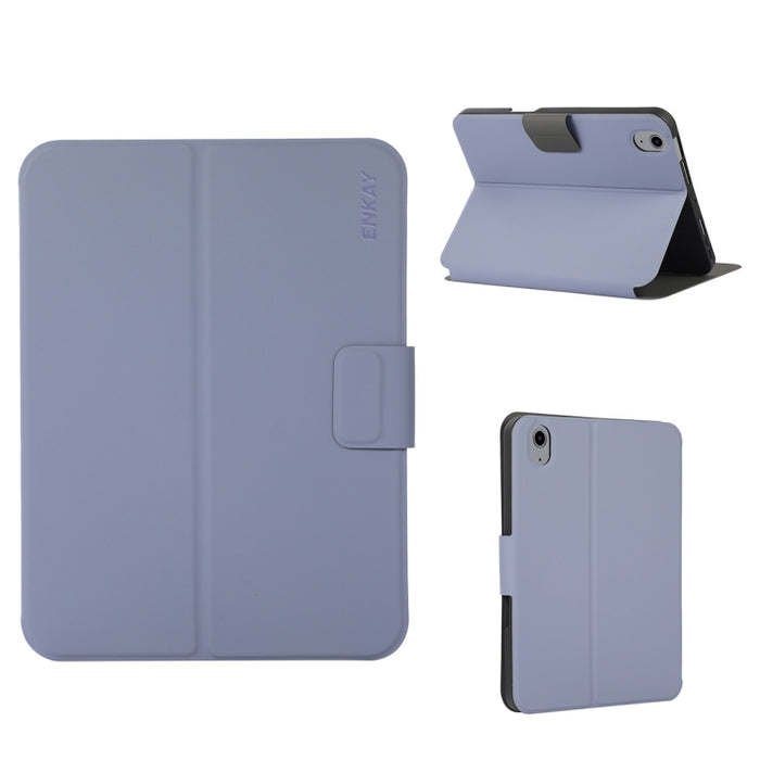 Para iPad 10th Gen 10.9 2022 ENKAY TPU contraportada Smart Leather Tablet Case con ranura para bolígrafo y soporte