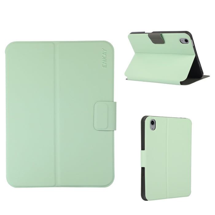 Para iPad 10th Gen 10.9 2022 ENKAY TPU contraportada Smart Leather Tablet Case con ranura para bolígrafo y soporte