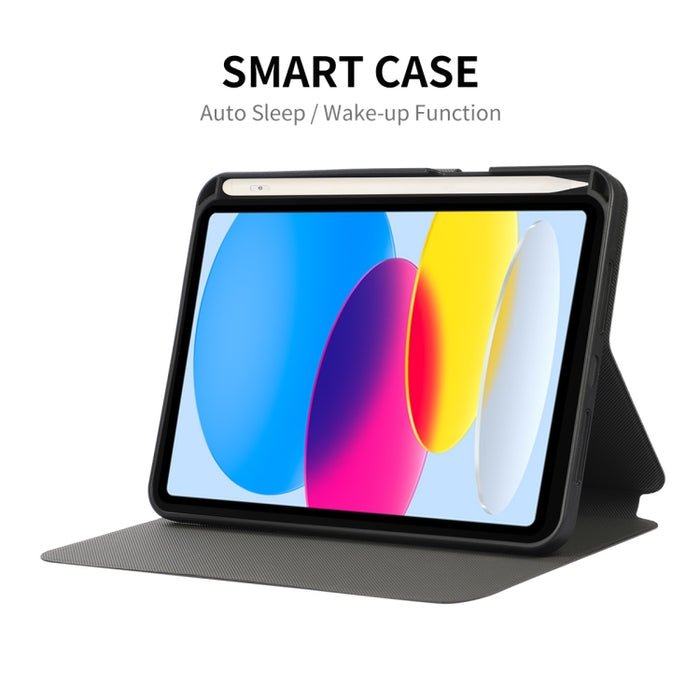 Para iPad 10th Gen 10.9 2022 ENKAY TPU contraportada Smart Leather Tablet Case con ranura para bolígrafo y soporte