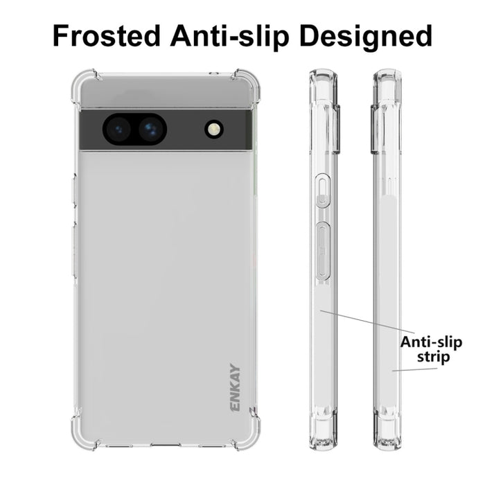 Para Google Pixel 7A ENKAY Hat-Prince Clear TPU Funda para teléfono a prueba de golpes, For Google Pixel 7A