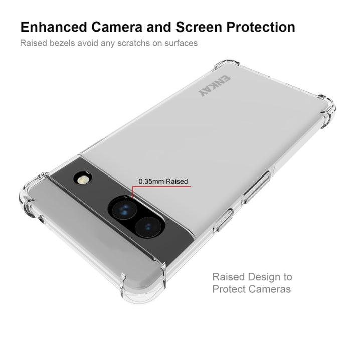 Para Google Pixel 7A ENKAY Hat-Prince Clear TPU Funda para teléfono a prueba de golpes, For Google Pixel 7A
