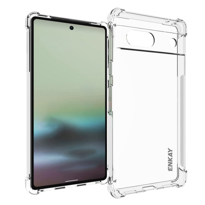 Para Google Pixel 7A ENKAY Hat-Prince Clear TPU Funda para teléfono a prueba de golpes, For Google Pixel 7A