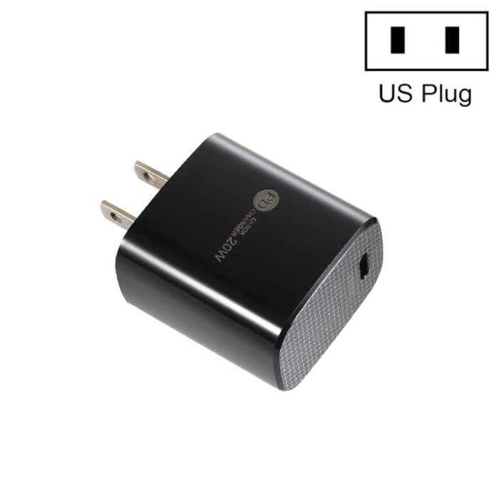 PD11 Mini Single Port PD3.0 USB-C / Type-C 20W Cargador rápido para iPhone / iPad Series, enchufe de EE. UU., US Plug