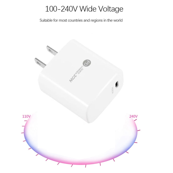 PD11 Mini Single Port PD3.0 USB-C / Type-C 20W Cargador rápido para iPhone / iPad Series, enchufe de EE. UU., US Plug