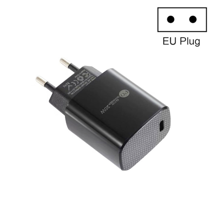 Cargador rápido PD11 Mini Single Port PD3.0 USB-C / Type-C 20W para iPhone / iPad Series, enchufe de la UE, EU Plug