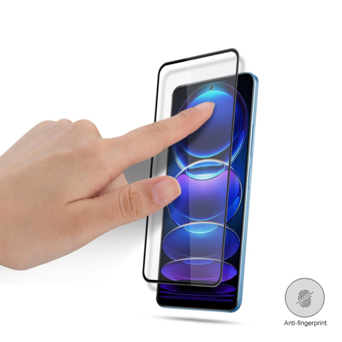 Para Xiaomi Redmi Note 12 mocolo 2.5D Película completa de vidrio templado con pegamento completo, For Xiaomi Redmi Note 12 China