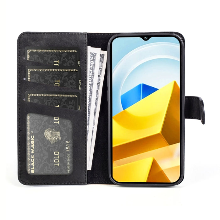 Para Xiaomi Poco M5 4G Costura Horizontal Flip Funda de cuero para teléfono, For Xiaomi Poco M5 4G