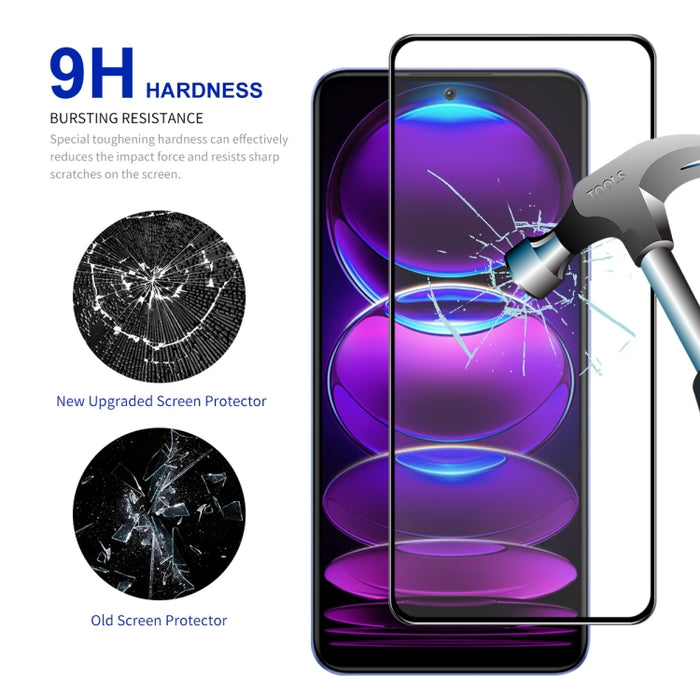 Para Xiaomi Redmi Note 12 Pro + ENKAY Pegamento completo 0.26mm 9H 2.5D Vidrio templado Película completa, For Xiaomi Redmi Note 12 Pro+(1pc), For Xiaomi Redmi Note 12 Pro+(2pcs), For Xiaomi Redmi Note 12 Pro+(5pcs), For Xiaomi Redmi Note 12 Pro+(10pcs)