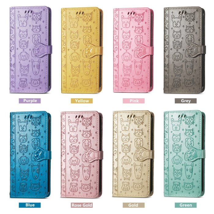 Estuche para teléfono de cuero en relieve lindo gato y perro, For Honor X8 5G, For Infinix Note 11, For Xiaomi Poco M5, For UMIDIGI A13S, For vivo T2X, For ZTE Blade A72 4G, For Huawei Mate 50 Pro