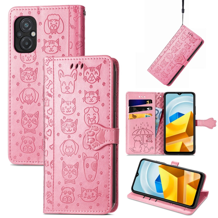 Estuche para teléfono de cuero en relieve lindo gato y perro, For Honor X8 5G, For Infinix Note 11, For Xiaomi Poco M5, For UMIDIGI A13S, For vivo T2X, For ZTE Blade A72 4G, For Huawei Mate 50 Pro
