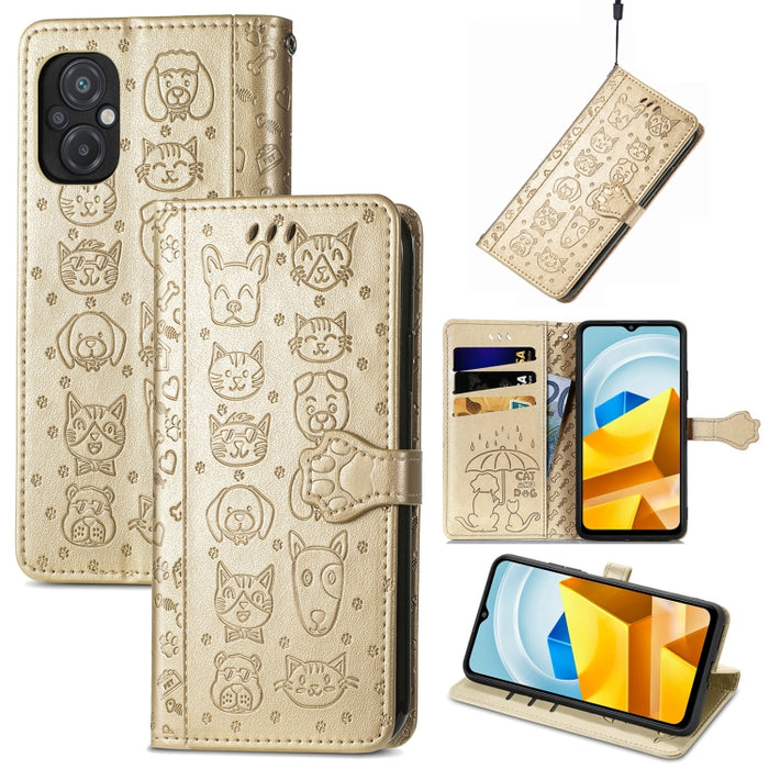 Estuche para teléfono de cuero en relieve lindo gato y perro, For Honor X8 5G, For Infinix Note 11, For Xiaomi Poco M5, For UMIDIGI A13S, For vivo T2X, For ZTE Blade A72 4G, For Huawei Mate 50 Pro