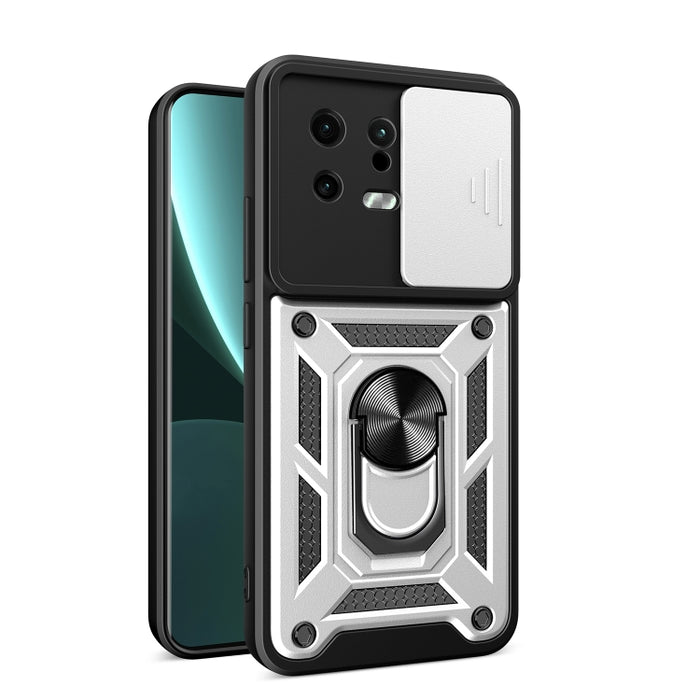 Estuche para teléfono con diseño de cubierta de cámara deslizante, For Xiaomi 13, For Xiaomi 13 Pro