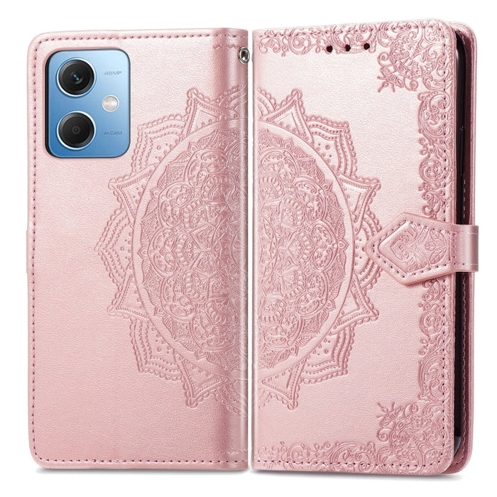 Estuche para teléfono de cuero en relieve Mandala Flower, For Xiaomi 13, For Xiaomi Redmi Note 12 5G, For Xiaomi Redmi Note 12 Pro 5G, For Xiaomi Redmi Note 12 Pro+ China, For Xiaomi 13 Pro, For Xiaomi Redmi Note 12 Discovery                           ...