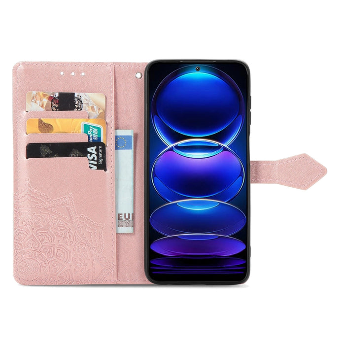 Estuche para teléfono de cuero en relieve Mandala Flower, For Xiaomi 13, For Xiaomi Redmi Note 12 5G, For Xiaomi Redmi Note 12 Pro 5G, For Xiaomi Redmi Note 12 Pro+ China, For Xiaomi 13 Pro, For Xiaomi Redmi Note 12 Discovery                           ...