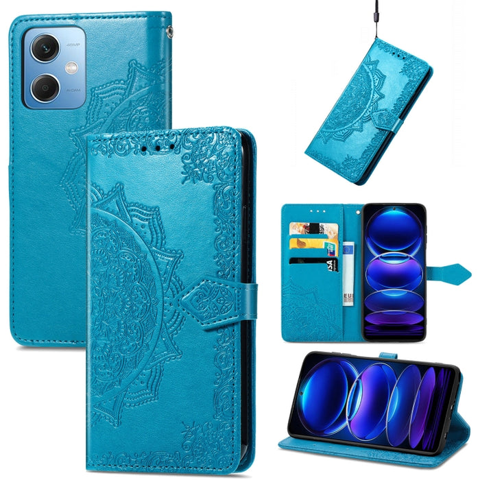 Estuche para teléfono de cuero en relieve Mandala Flower, For Xiaomi 13, For Xiaomi Redmi Note 12 5G, For Xiaomi Redmi Note 12 Pro 5G, For Xiaomi Redmi Note 12 Pro+ China, For Xiaomi 13 Pro, For Xiaomi Redmi Note 12 Discovery                           ...