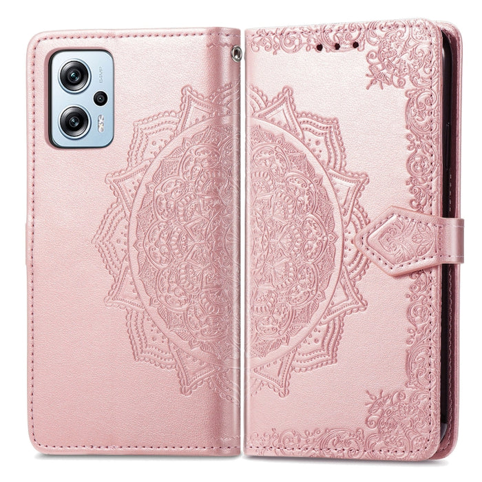 Estuche para teléfono de cuero en relieve Mandala Flower, For Xiaomi Poco X3 Pro, For Xiaomi Poco X4 GT, For Xiaomi Redmi Note 10S, For Asus Zenfone 9, For vivo T2X 5G, For vivo V23 5G, For vivo X80 Lite, For vivo X80 Pro