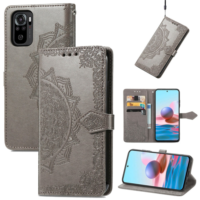 Estuche para teléfono de cuero en relieve Mandala Flower, For Xiaomi Poco X3 Pro, For Xiaomi Poco X4 GT, For Xiaomi Redmi Note 10S, For Asus Zenfone 9, For vivo T2X 5G, For vivo V23 5G, For vivo X80 Lite, For vivo X80 Pro