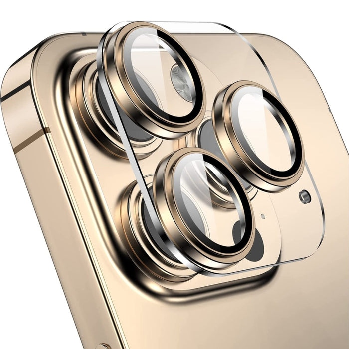 Para iPhone 14 Pro / 14 Pro Max ENKAY Hat-Prince 9H Lente de cámara trasera Película de aleación de aluminio de vidrio templado