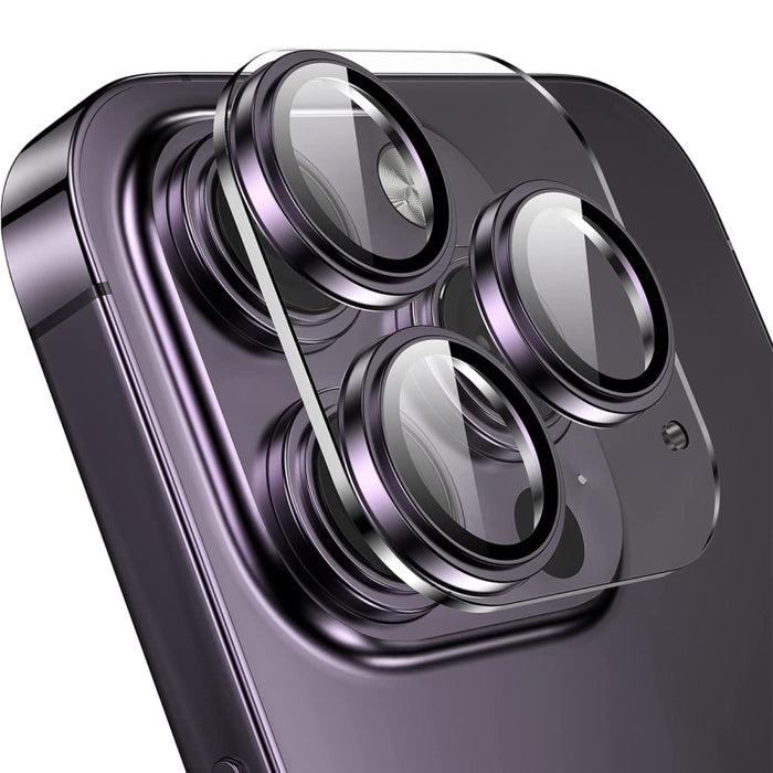Para iPhone 14 Pro / 14 Pro Max ENKAY Hat-Prince 9H Lente de cámara trasera Película de aleación de aluminio de vidrio templado