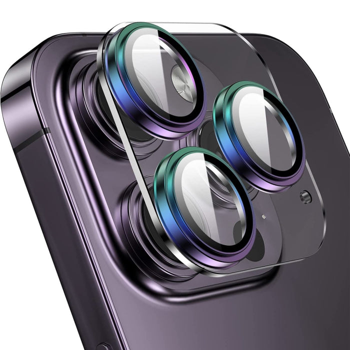 Para iPhone 14 Pro / 14 Pro Max ENKAY Hat-Prince 9H Lente de cámara trasera Película de aleación de aluminio de vidrio templado