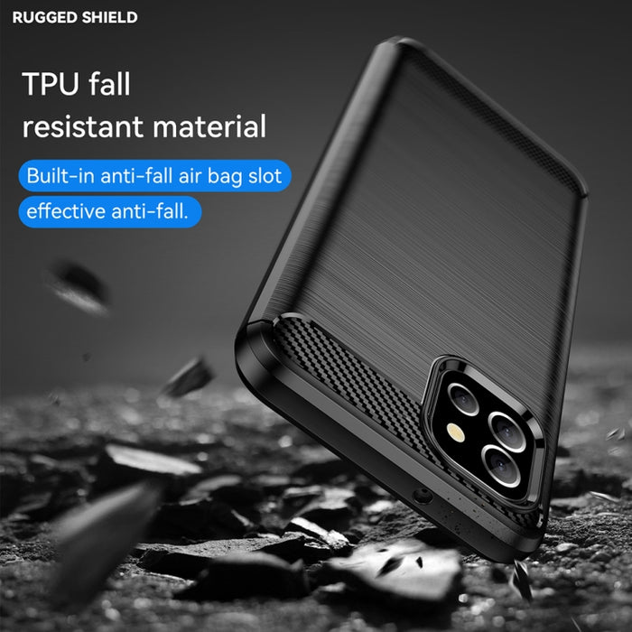Caja de teléfono TPU de fibra de carbono con textura cepillada, For Samsung Galaxy F04, For Xiaomi Redmi K60E, For Xiaomi Poco C50, For Xiaomi Redmi Note 12 Pro Speed, For Infinix Note 12i, For Infinix Hot 12 Play, For Infinix Hot 12 Play NFC          ...