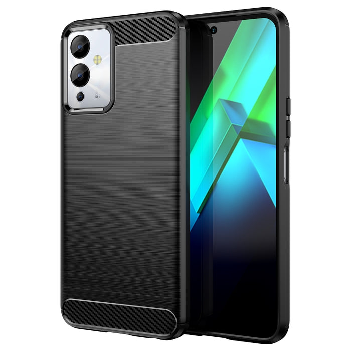 Caja de teléfono TPU de fibra de carbono con textura cepillada, For Samsung Galaxy F04, For Xiaomi Redmi K60E, For Xiaomi Poco C50, For Xiaomi Redmi Note 12 Pro Speed, For Infinix Note 12i, For Infinix Hot 12 Play, For Infinix Hot 12 Play NFC          ...