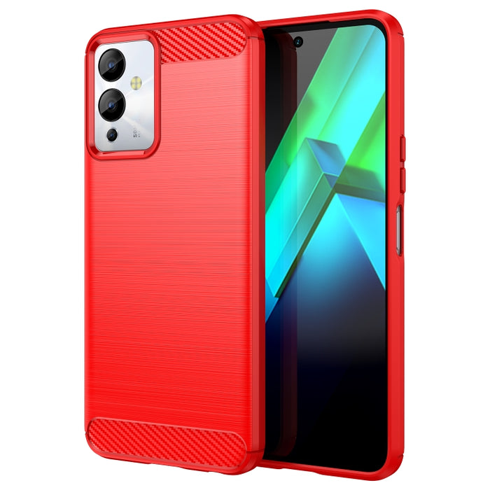 Caja de teléfono TPU de fibra de carbono con textura cepillada, For Samsung Galaxy F04, For Xiaomi Redmi K60E, For Xiaomi Poco C50, For Xiaomi Redmi Note 12 Pro Speed, For Infinix Note 12i, For Infinix Hot 12 Play, For Infinix Hot 12 Play NFC          ...