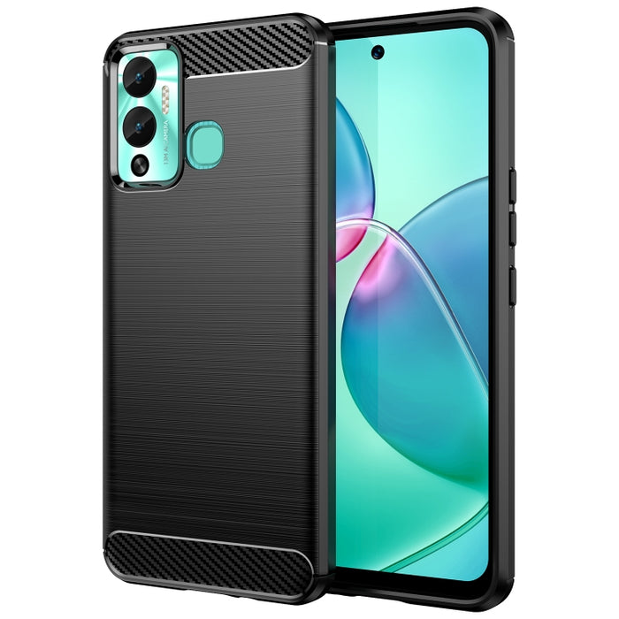 Caja de teléfono TPU de fibra de carbono con textura cepillada, For Samsung Galaxy F04, For Xiaomi Redmi K60E, For Xiaomi Poco C50, For Xiaomi Redmi Note 12 Pro Speed, For Infinix Note 12i, For Infinix Hot 12 Play, For Infinix Hot 12 Play NFC          ...