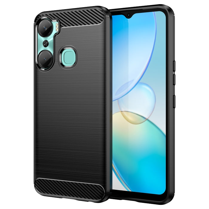 Caja de teléfono TPU de fibra de carbono con textura cepillada, For Samsung Galaxy F04, For Xiaomi Redmi K60E, For Xiaomi Poco C50, For Xiaomi Redmi Note 12 Pro Speed, For Infinix Note 12i, For Infinix Hot 12 Play, For Infinix Hot 12 Play NFC          ...