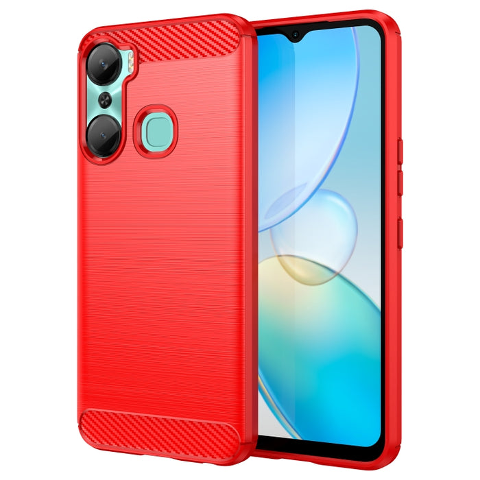 Caja de teléfono TPU de fibra de carbono con textura cepillada, For Samsung Galaxy F04, For Xiaomi Redmi K60E, For Xiaomi Poco C50, For Xiaomi Redmi Note 12 Pro Speed, For Infinix Note 12i, For Infinix Hot 12 Play, For Infinix Hot 12 Play NFC          ...