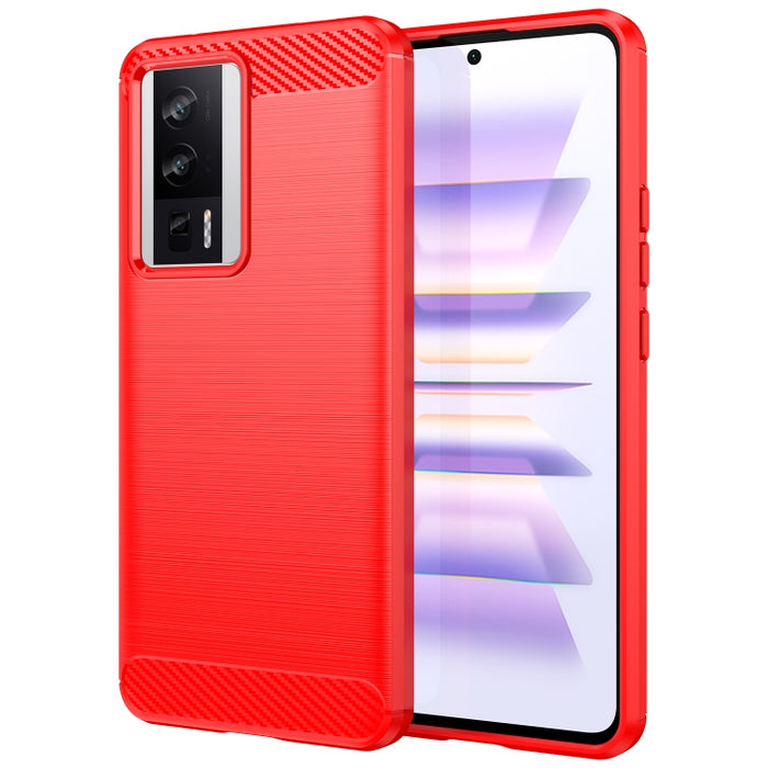 Caja de teléfono TPU de fibra de carbono con textura cepillada, For Samsung Galaxy F04, For Xiaomi Redmi K60E, For Xiaomi Poco C50, For Xiaomi Redmi Note 12 Pro Speed, For Infinix Note 12i, For Infinix Hot 12 Play, For Infinix Hot 12 Play NFC          ...