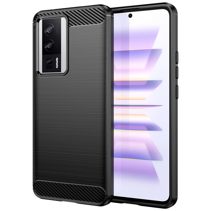 Caja de teléfono TPU de fibra de carbono con textura cepillada, For Samsung Galaxy F04, For Xiaomi Redmi K60E, For Xiaomi Poco C50, For Xiaomi Redmi Note 12 Pro Speed, For Infinix Note 12i, For Infinix Hot 12 Play, For Infinix Hot 12 Play NFC          ...