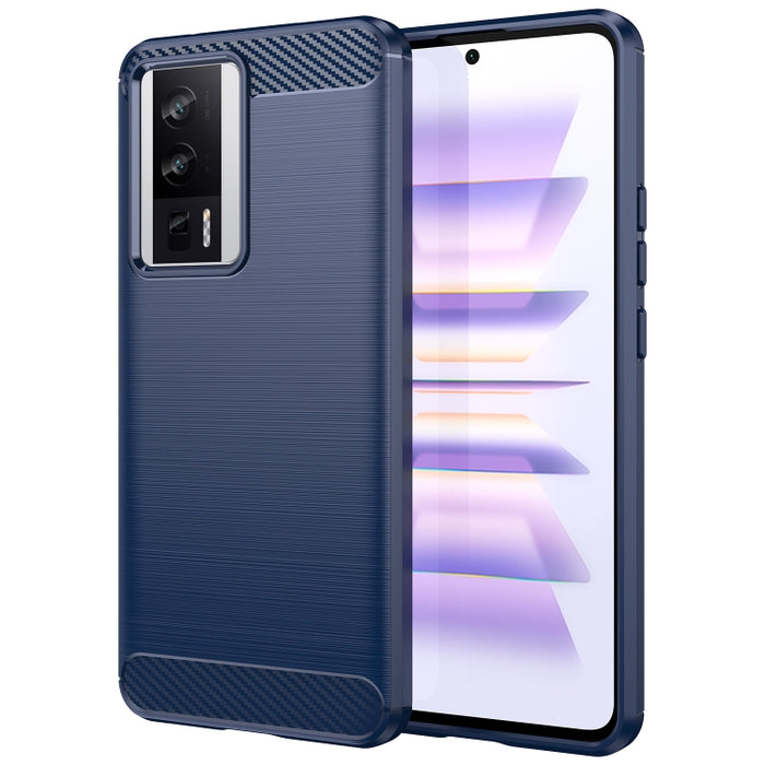 Caja de teléfono TPU de fibra de carbono con textura cepillada, For Samsung Galaxy F04, For Xiaomi Redmi K60E, For Xiaomi Poco C50, For Xiaomi Redmi Note 12 Pro Speed, For Infinix Note 12i, For Infinix Hot 12 Play, For Infinix Hot 12 Play NFC          ...
