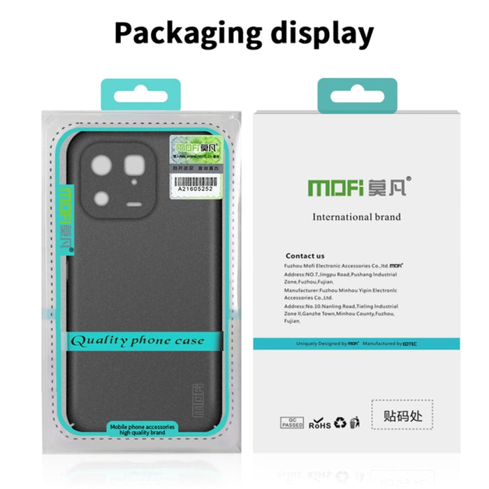 MOFI Fandun Series Frosted Ultra-delgada PC Estuche rígido para teléfono, For Xiaomi 13, For Xiaomi 13 Pro