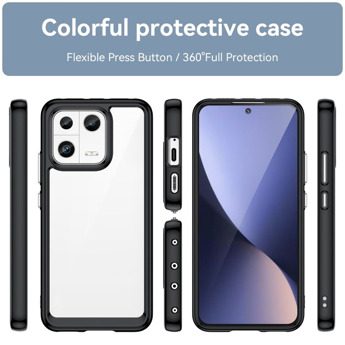Caja colorida del teléfono de acrílico + TPU de la serie, For Xiaomi 13, For Xiaomi 13 Pro