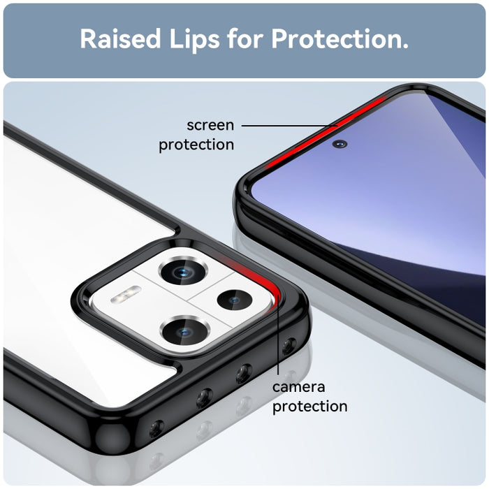 Caja colorida del teléfono de acrílico + TPU de la serie, For Xiaomi 13, For Xiaomi 13 Pro